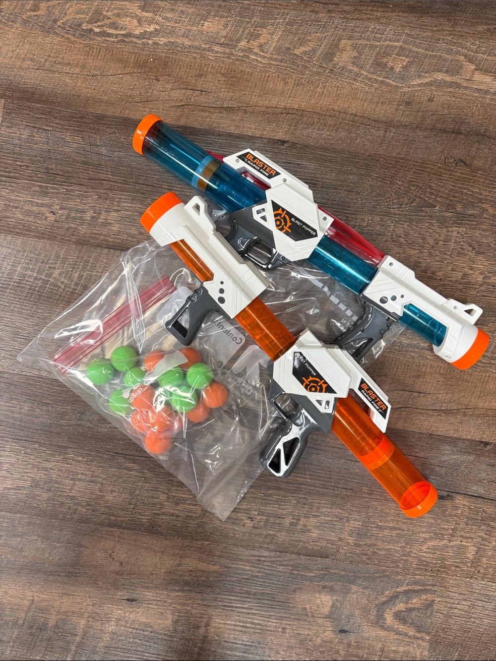 Kids Foam Ball Blaster Toy - Orange & Blue
